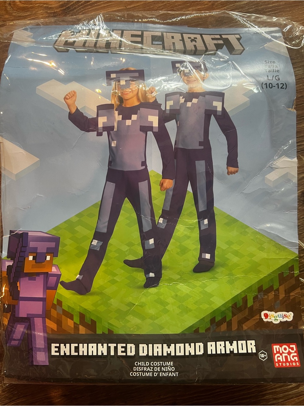 Minecraft Enchanted Diamond Armor Kids Halloween Costume with Mask
